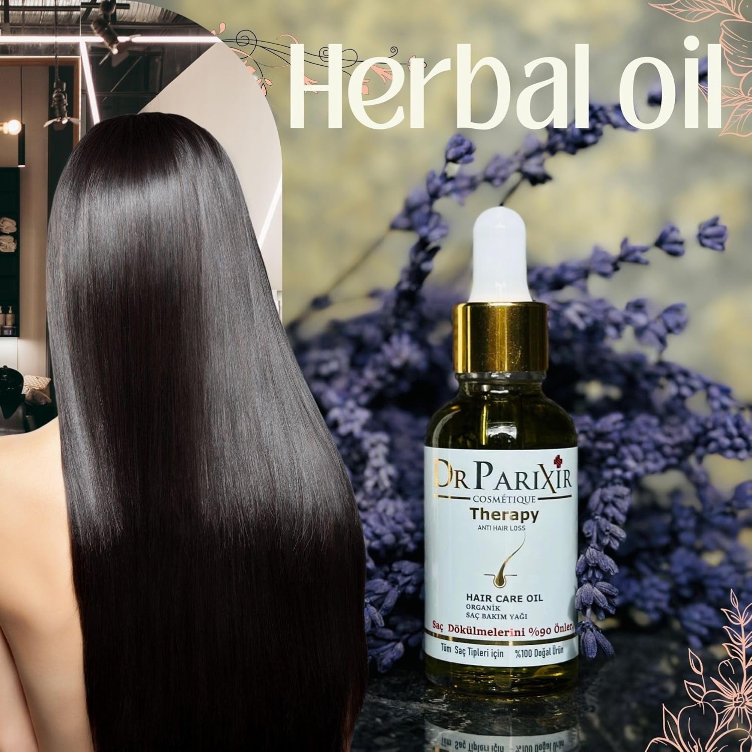 Dr Parixir Sérum Anticaída - Solución eficaz con aceite de oliva y romero, 30ml | Reduce la caída del cabello y fortalece las raíces del cabello Naty Shop Hair Care