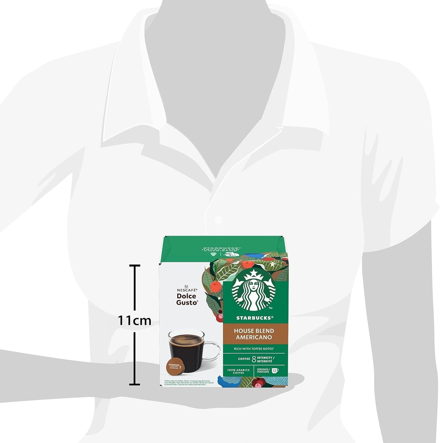 STARBUCKS House Blend de Nescafé Dolce Gusto, Mittlere Röstung, Kaffeekapseln 6 x 12 (72 Kapseln)
