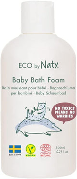 Eco by Naty, espuma de baño para niños, ingredientes orgánicos de origen vegetal con 0% fragancia, hipoalergénica y testada dermatológicamente, frasco de 200 ml Infantil - Baño y Cuidado de la piel Naty Shop Default title