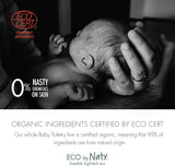 Eco by Naty, espuma de baño para niños, ingredientes orgánicos de origen vegetal con 0% fragancia, hipoalergénica y testada dermatológicamente, frasco de 200 ml Infantil - Baño y Cuidado Naty Shop