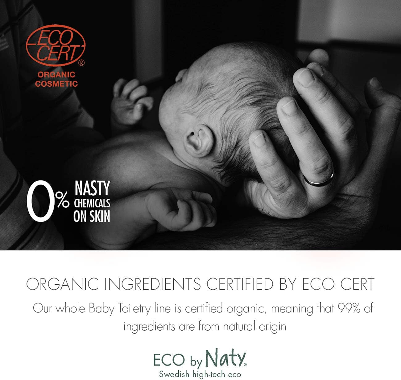 Eco by Naty, espuma de baño para niños, ingredientes orgánicos de origen vegetal con 0% fragancia, hipoalergénica y testada dermatológicamente, frasco de 200 ml Infantil - Baño y Cuidado Naty Shop