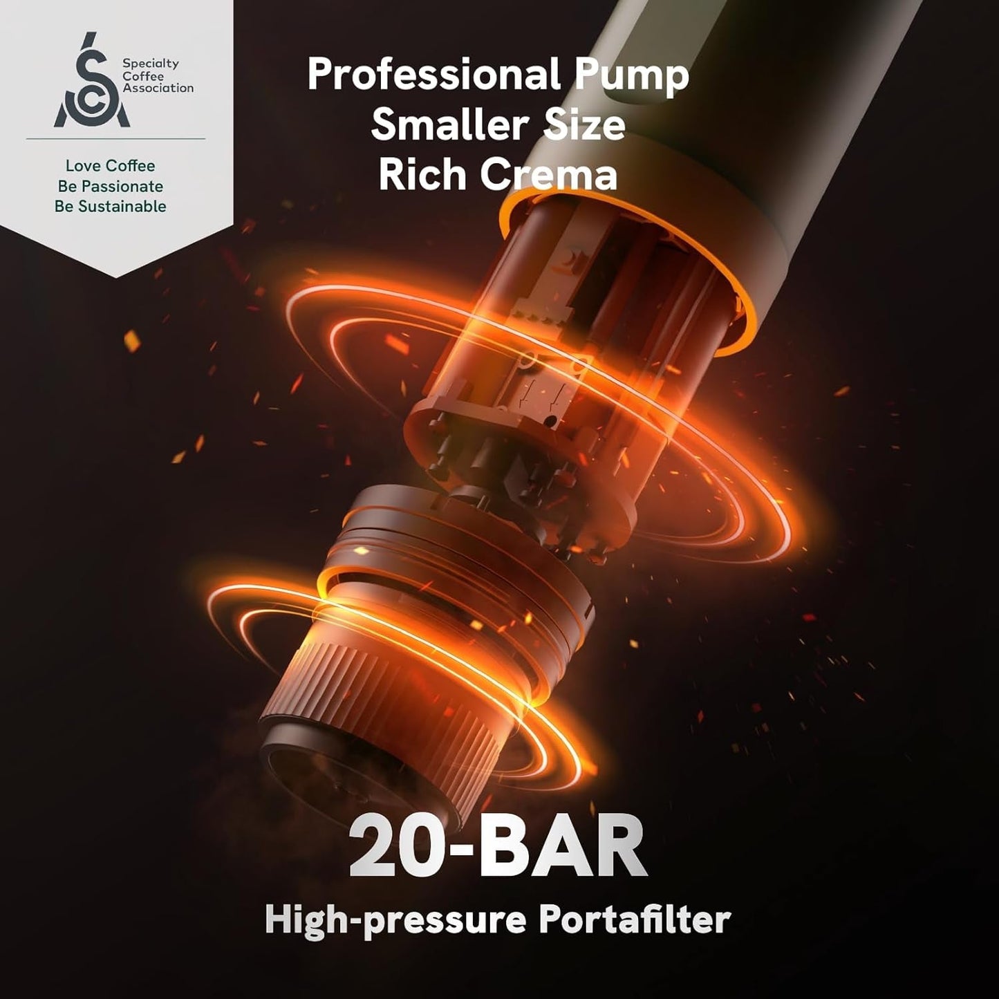 OutIn Nano Cafetera Eléctrica Portátil, Cafetera para Camping, Autocalentamiento USB-C, Compatible con Café Molido y Cápsulas NS