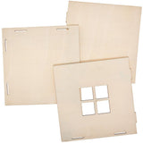 Baker Ross FN255 Mini kit de casa de muñecas de madera - Kit de casa de muñecas de 1 pieza para niños Kit de manualidades DIY