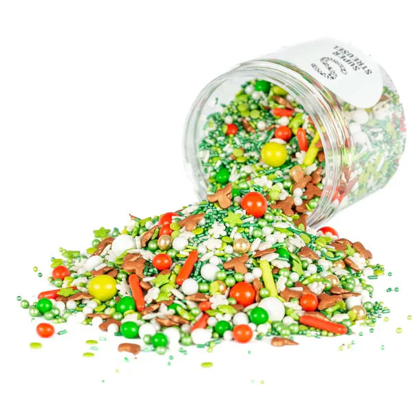 Super Streusel Hohoho Sprinkles Christmas - Decoración Festiva Para Deliciosos Pasteles 90 G