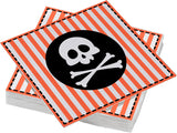 ARTS DE LA TABLE 20 servilletas de tela, 33 X 33 cm, 3 capas, bandera pirata