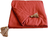 Enjoy Home - Manta Terracota Con 4 Borlas De Yute - 90 X 190 Cm - 100% Algodón - Oeko-Tex - Colección Panamá Edredones y edredones Naty Shop Default title
