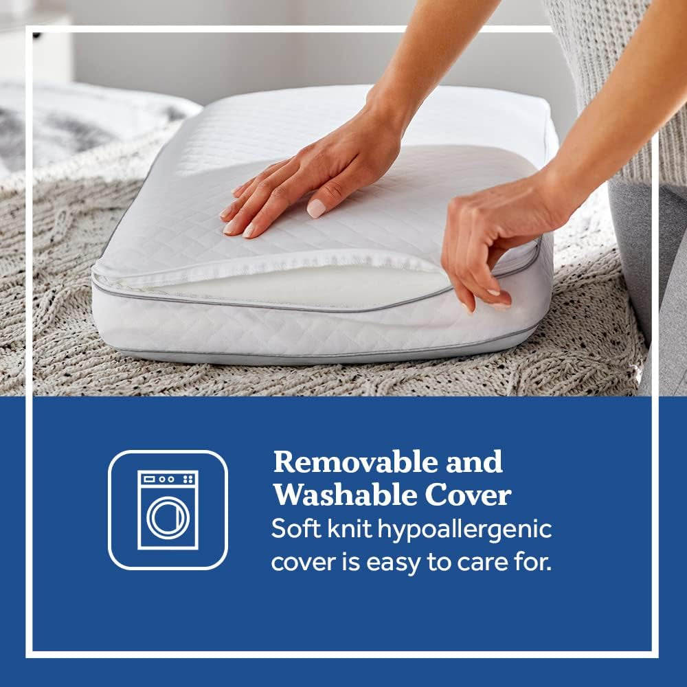 Almohada Viscoelástica Sealy Essentials Estándar Blanco 2 Piezas Naty Shop Almohadas Estándar