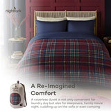 Night Lark Juego de Funda Nórdica y Funda de Almohada, 10,5 tog, Individual, Tartán Rojo Clásico, Ropa de Cama de Lujo, Hipoalergénico, Edredones y Edredones Lavables a Máquina Naty Shop