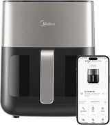 Midea Freidora de Aire Caliente 2L, 1150W Airfryer, Sin Aceite, Freidora de aire caliente, Función de apagado automático Electrodomésticos Naty Shop 6L