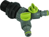 Accesorio para tanque con válvula de cierre, rosca externa de 26,44mm, conector rápido de 3/4", accesorio para barril de lluvia, barriles de agua, 1 pieza