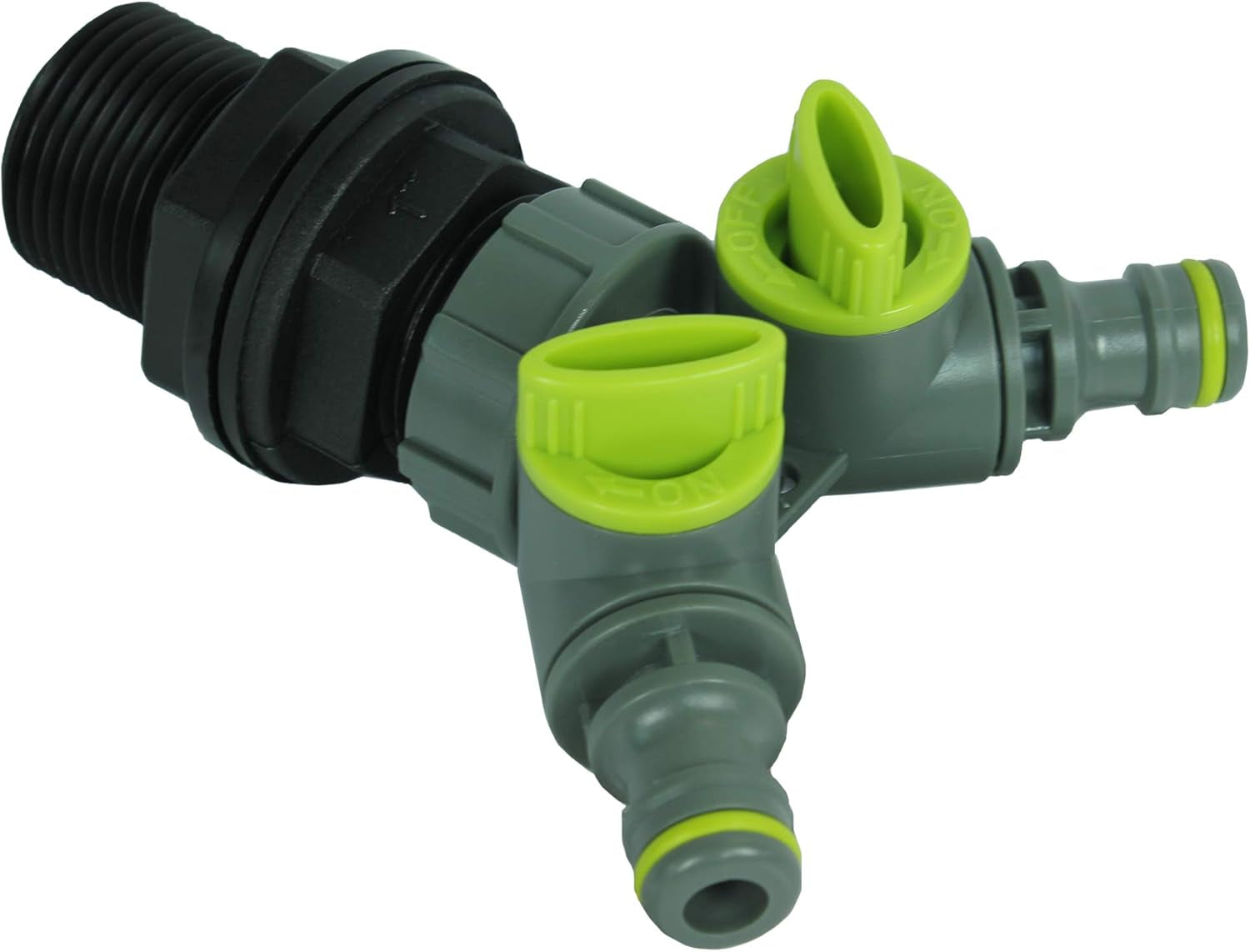 Accesorio para tanque con válvula de cierre, rosca externa de 26,44mm, conector rápido de 3/4", accesorio para barril de lluvia, barriles de agua, 1 pieza
