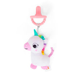 Bright Starts SootheMate Chupete de Peluche, Unicornio - Chupete desmontable con forma de chupete para recién nacidos y niños mayores