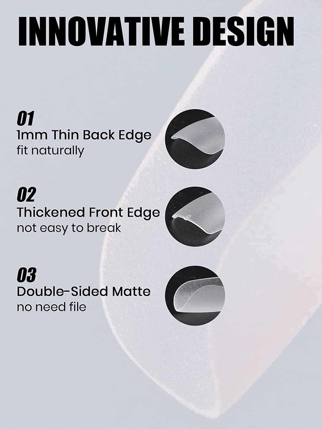 EBANKU 420 puntas de uñas cuadradas cortas, puntas mate de cobertura completa, puntas de gel suave, puntas de uñas de gel transparente prepulidas, puntas de extensión de uñas artificiales, 15 tamaños (cuadrados cortos)