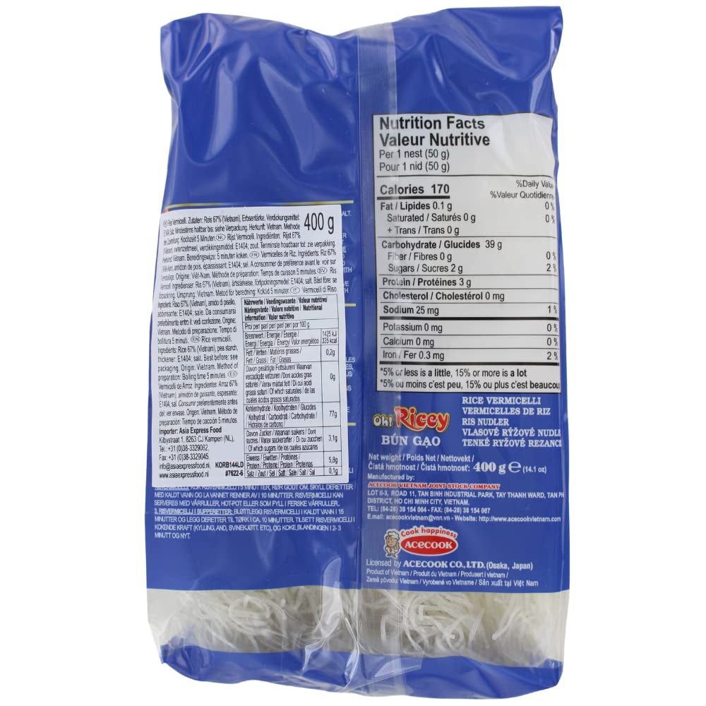 ACECOOK - O Fideos de Arroz - (1 X 400 GR)