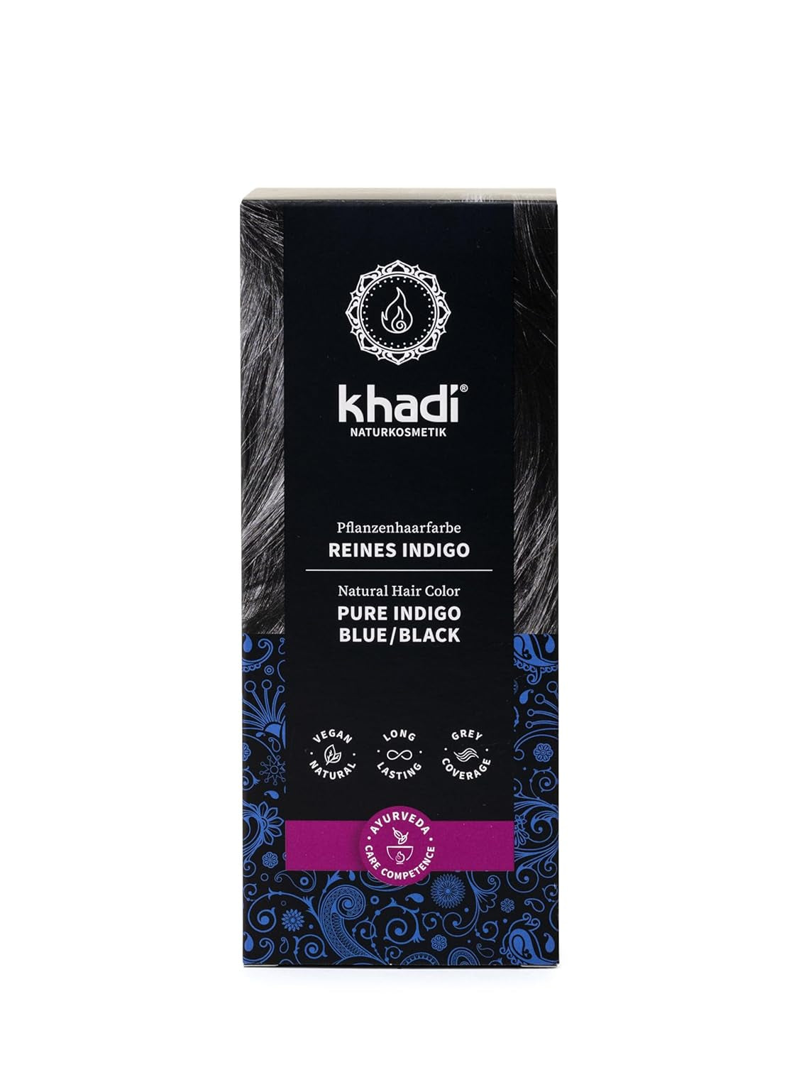 Khadi GOLDBRAUN Color de cabello a base de hierbas Color de cabello de ámbar brillante a marrón dorado suave y brillante Color de cabello a base de hierbas 100% natural Cosméticos naturales certificados naturales y veganos 100 g Naty Shop Tinte para el cabello índigo puro 100 G (1 paquete) individual