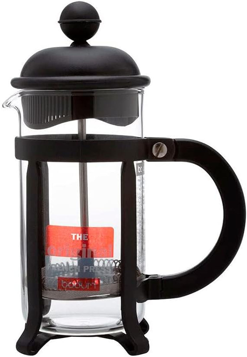 Bodum 1908-01 Cafetera Java, 8 tazas, 1 L, multicapa, negro, 10,6 x 16,3 x 24,5 cm, 6 piezas