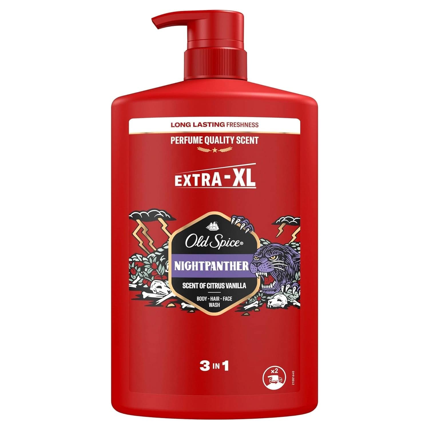 Old Spice Captain Gel de ducha y champú 3 en 1 para hombre, ducha y baño de 1 litro Naty Shop Nightpanter