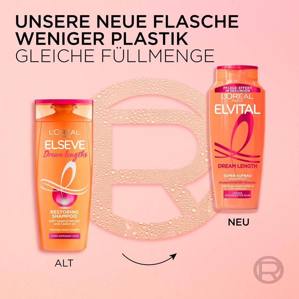 L'Oréal Paris Elvital Dream length Super Building Shampoo, para un cabello largo de ensueño L'Oréal Shower and Bath