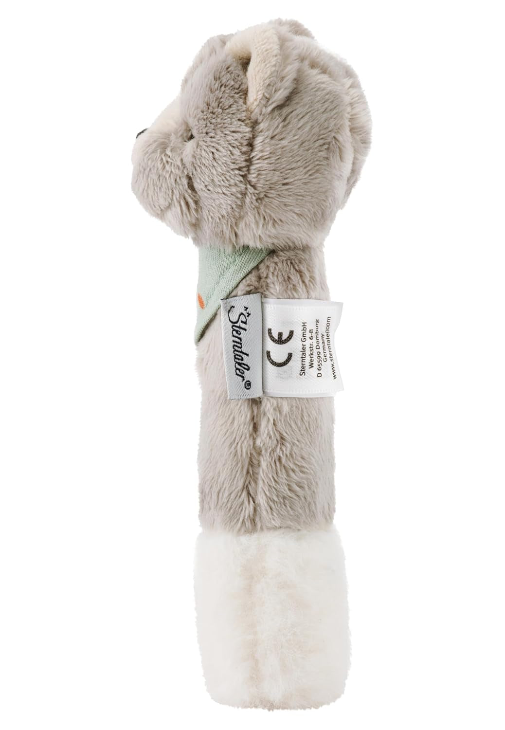 Sterntaler Bebé Chirriador Gato Lilly - Suave juguete de lana para bebé - Juguete de agarre para bebés - Primeros intentos de agarrar y jugar, gris Bebe Toys Naty Shop