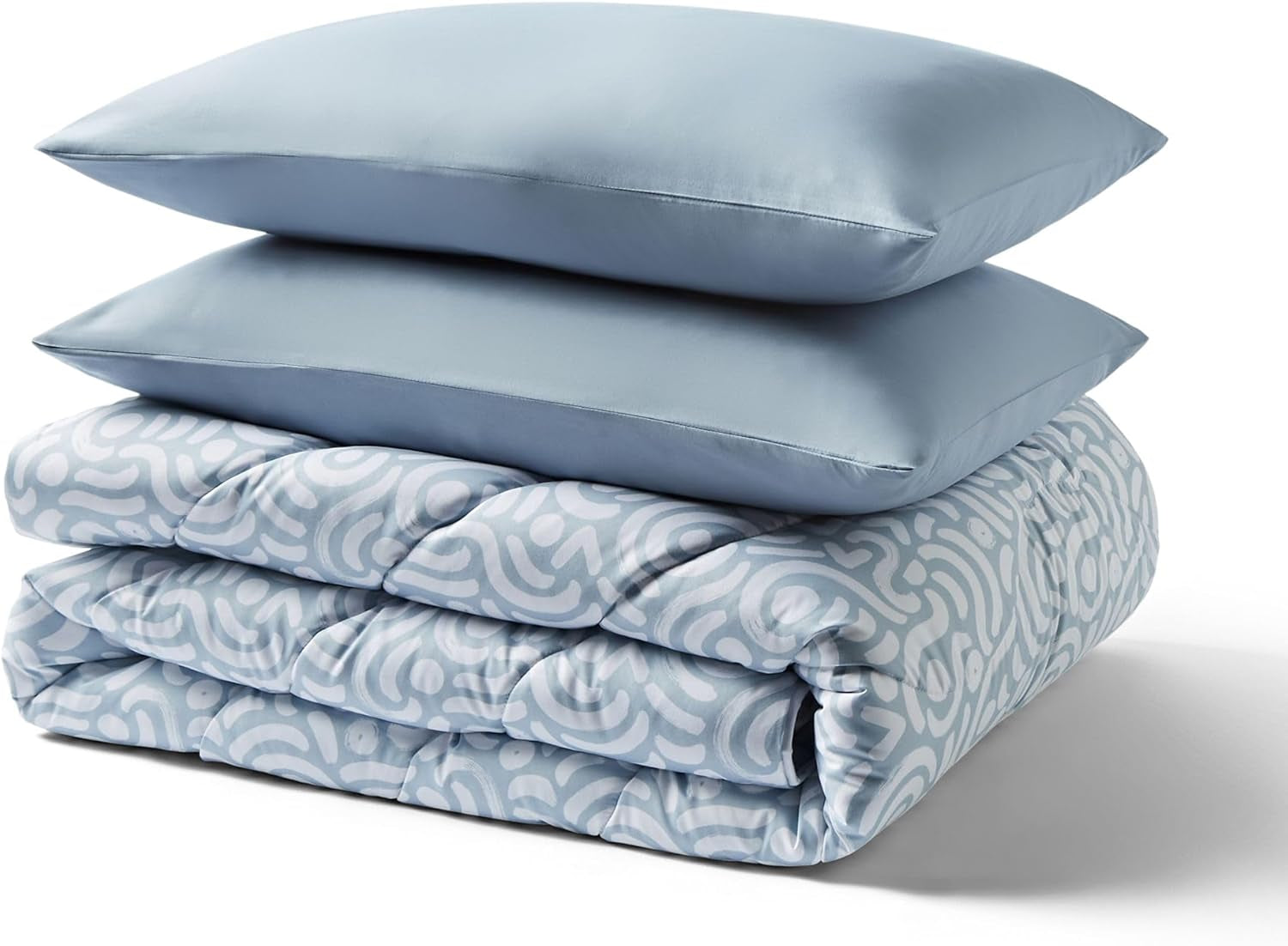 Edredón sin funda Night Lark Super King 6 Tog Primavera Verano - Ondas abstractas. Manta súper suave, cómoda y ligera. Juego de fundas de almohada reversibles todo en uno, lavables a máquina y de secado rápido Naty Shop edredones y edredones