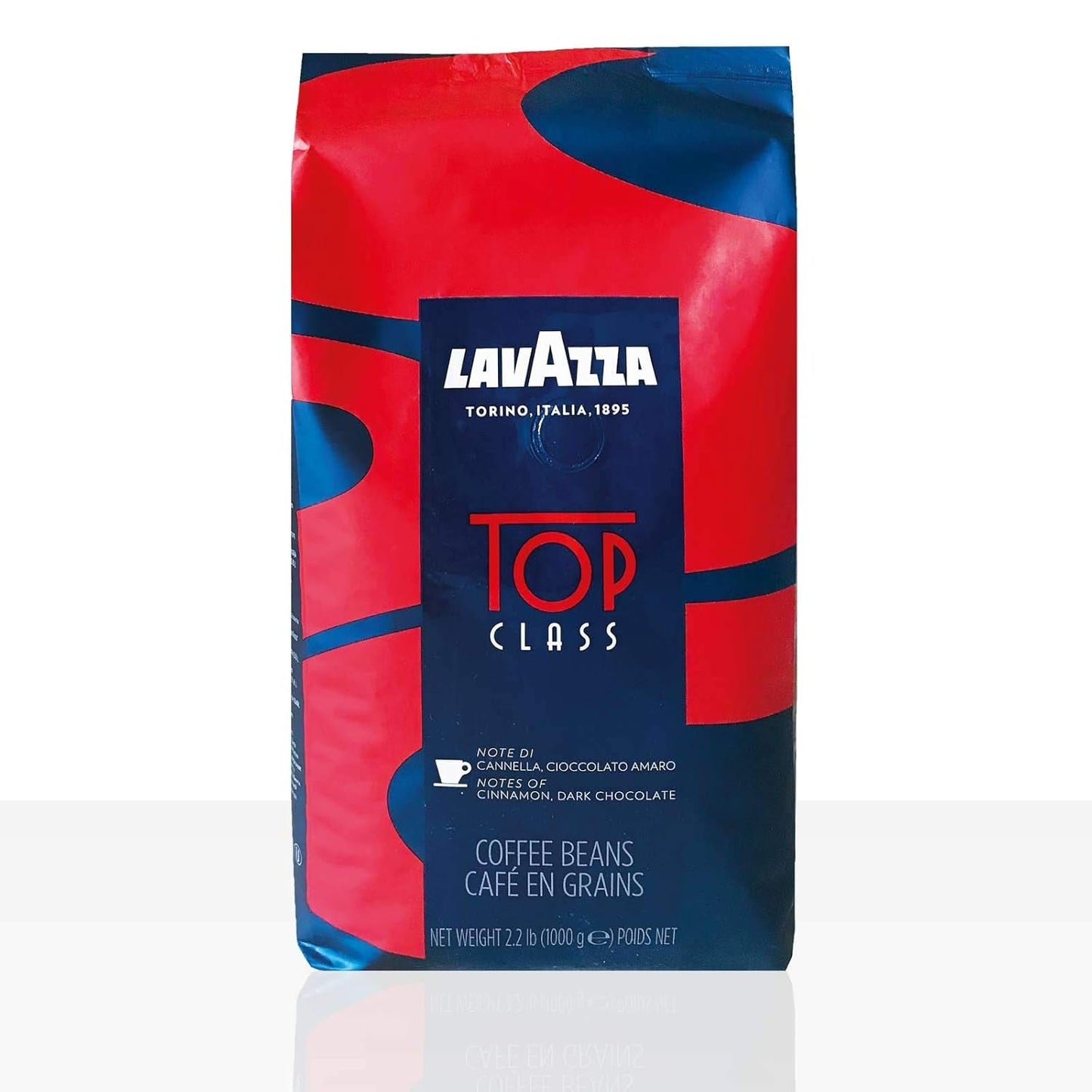 Café Lavazza Espresso Top Class Gran Gusto, en grano entero, paquete de 6, 6 x 1000 g