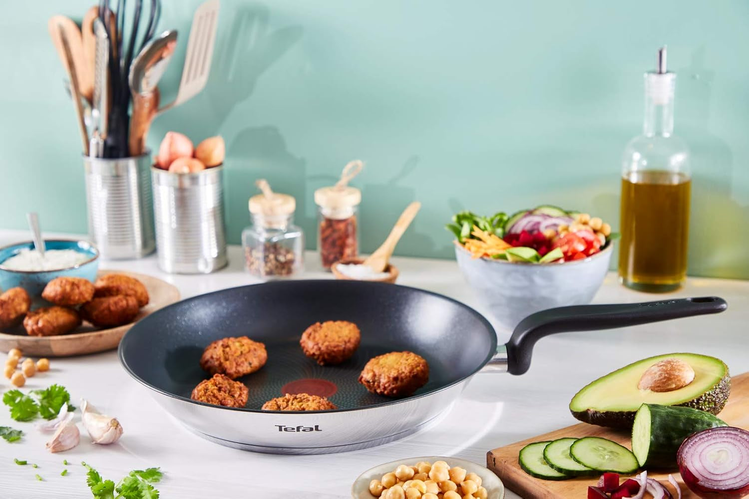 Tefal Sartén principal 20 cm, acero inoxidable Con revestimiento antiadherente Naty Shop Ollas y Sartenes