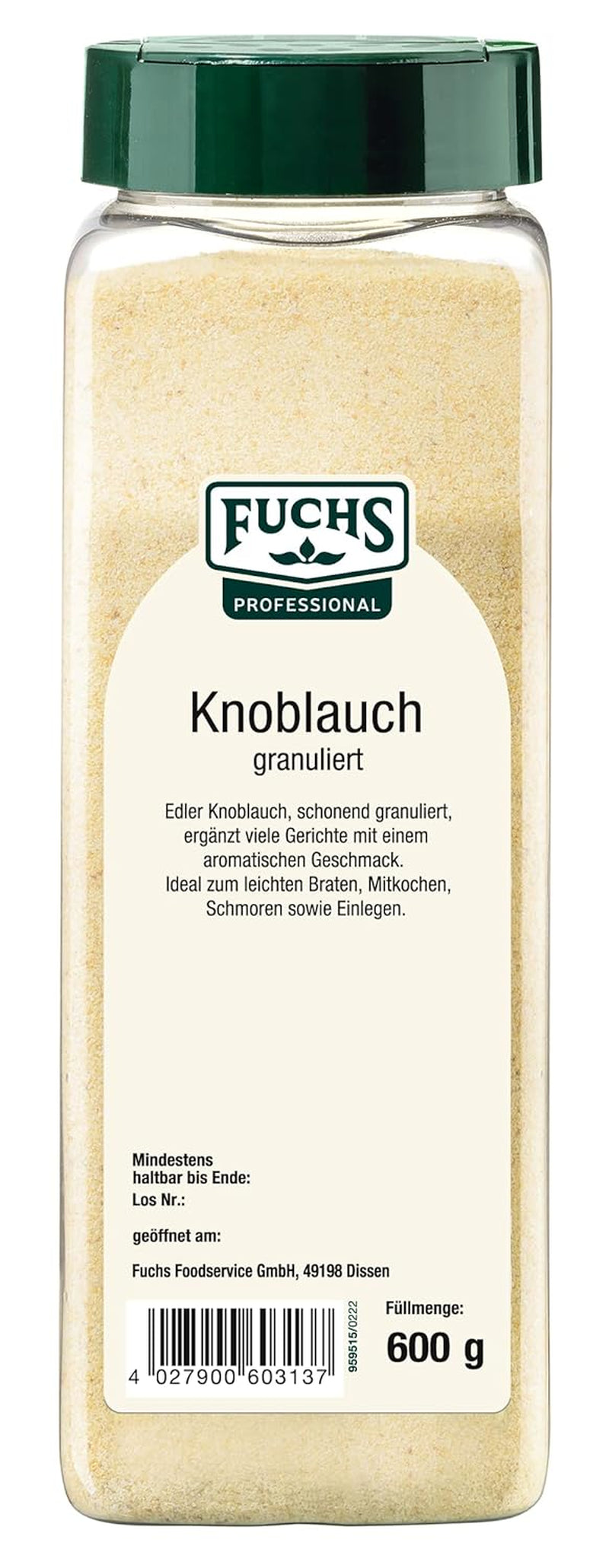 Fuchs Gewürze Knoblauch granulado, 600 g