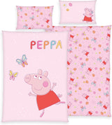 Juego de cama infantil Peppa Pig, 100 x 135 cm y 40 x 60 cm, algodón Ropa de cama - infantil Naty Shop