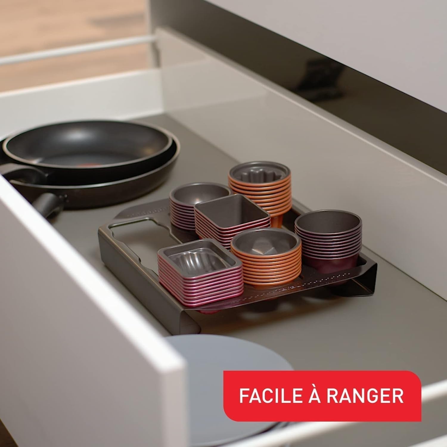 Tefal Creabake J3089304 3 Stück Brioche-Backform Antihaft-Beschichtung, Leicht Entnehmbar, Stapelbar, Einfache Austellung, Backform Moldes y bandejas para hornear Naty Shop