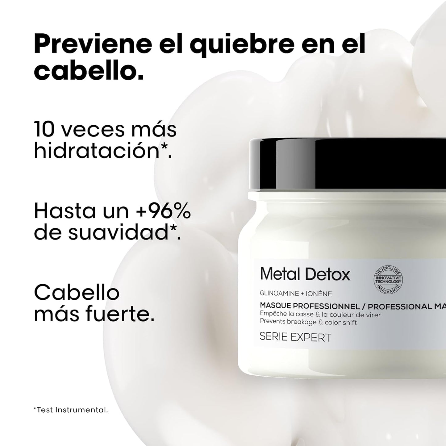 L'Oréal Professionnel Professional Mascarilla Reestructurante para todo tipo de cabello, ayuda a reparar los daños y restaurar la fuerza del cabello, Absolut Repair Molecular, 150 ml Naty Shop Hair Mask