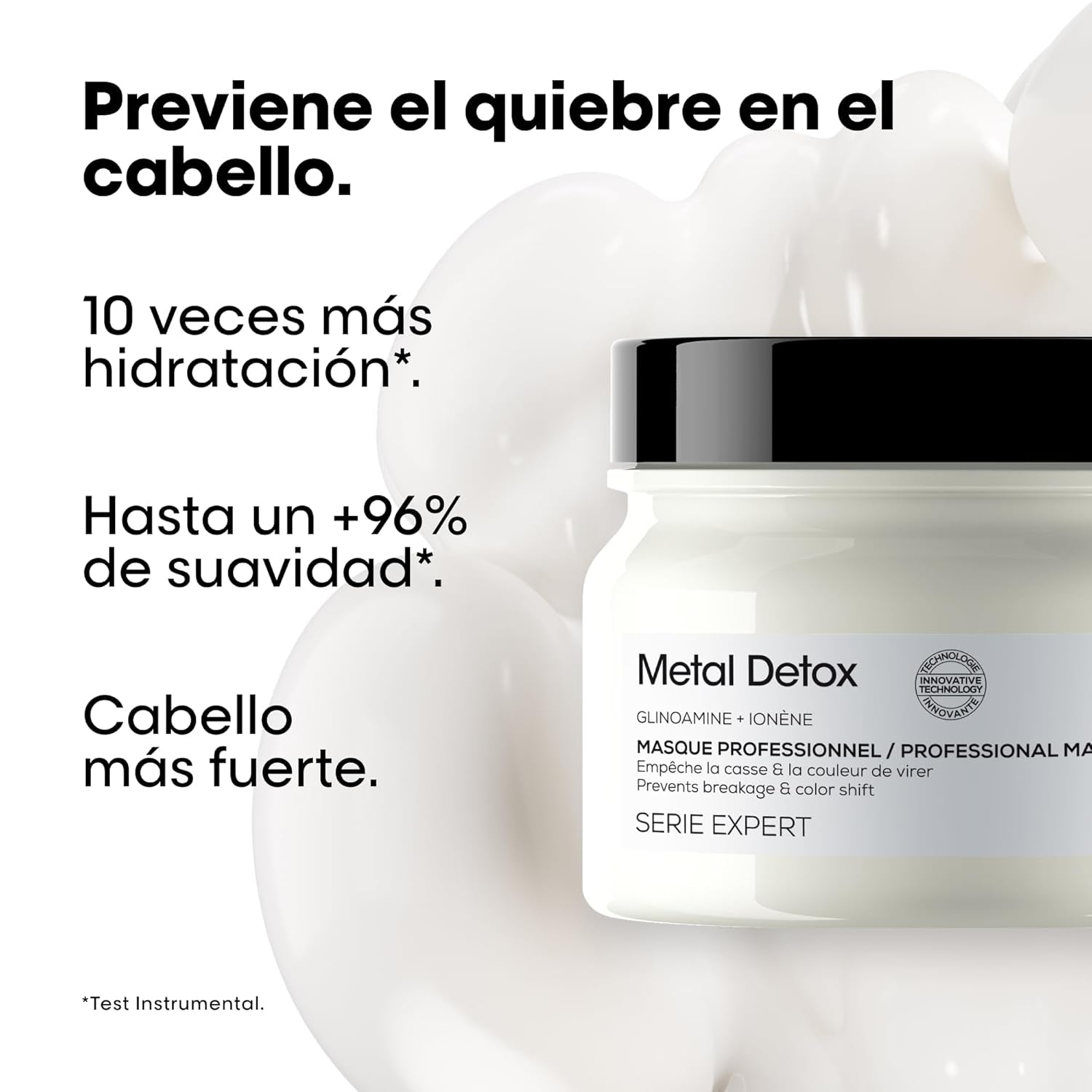 L'Oréal Professionnel Professional Mascarilla Reestructurante para todo tipo de cabello, ayuda a reparar los daños y restaurar la fuerza del cabello, Absolut Repair Molecular, 150 ml Naty Shop Hair Mask