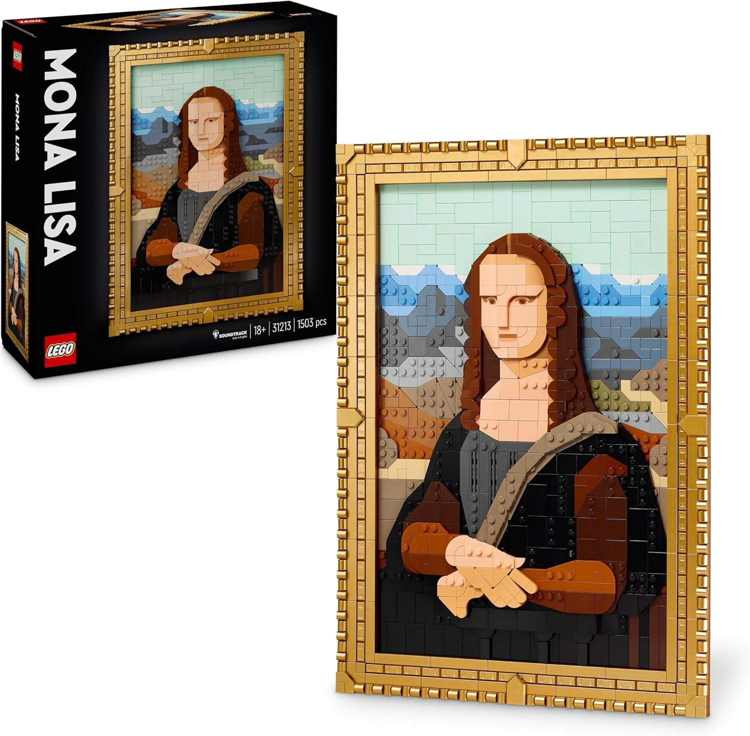 LEGO Art Mona Lisa, Set para adultos, Pintura de Leonardo Da Vinci para colgar, Actividad creativa para hombres y mujeres, Regalo para amantes del arte, Arte del Renacimiento italiano 31213 Juegos de construcción Besuche den LEGO-Store Default Title