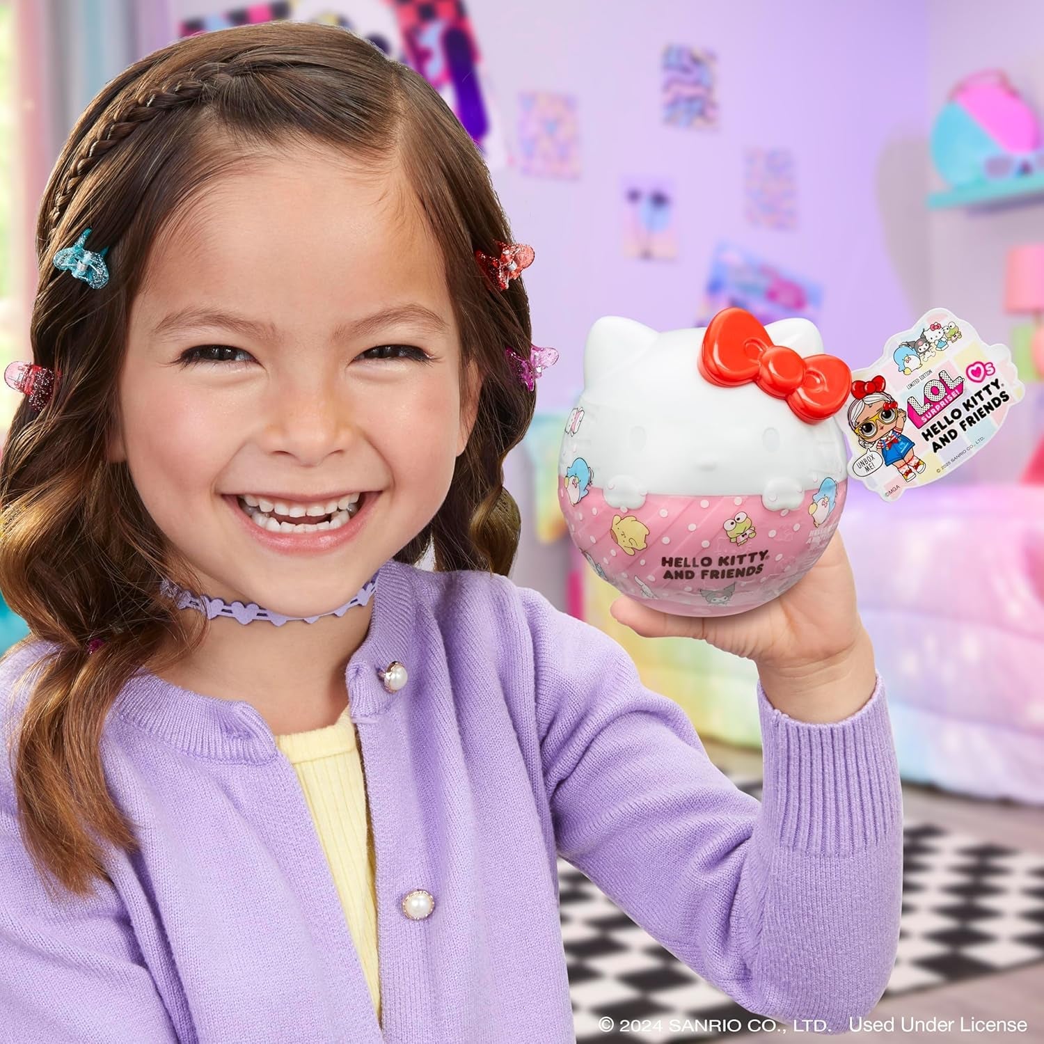 Jajaja ¡Sorpresa! Love Hello Kitty and Friends - 1 muñeca con 7 sorpresas, selección aleatoria, 8 coleccionables, para niños a partir de 4 años, rosa