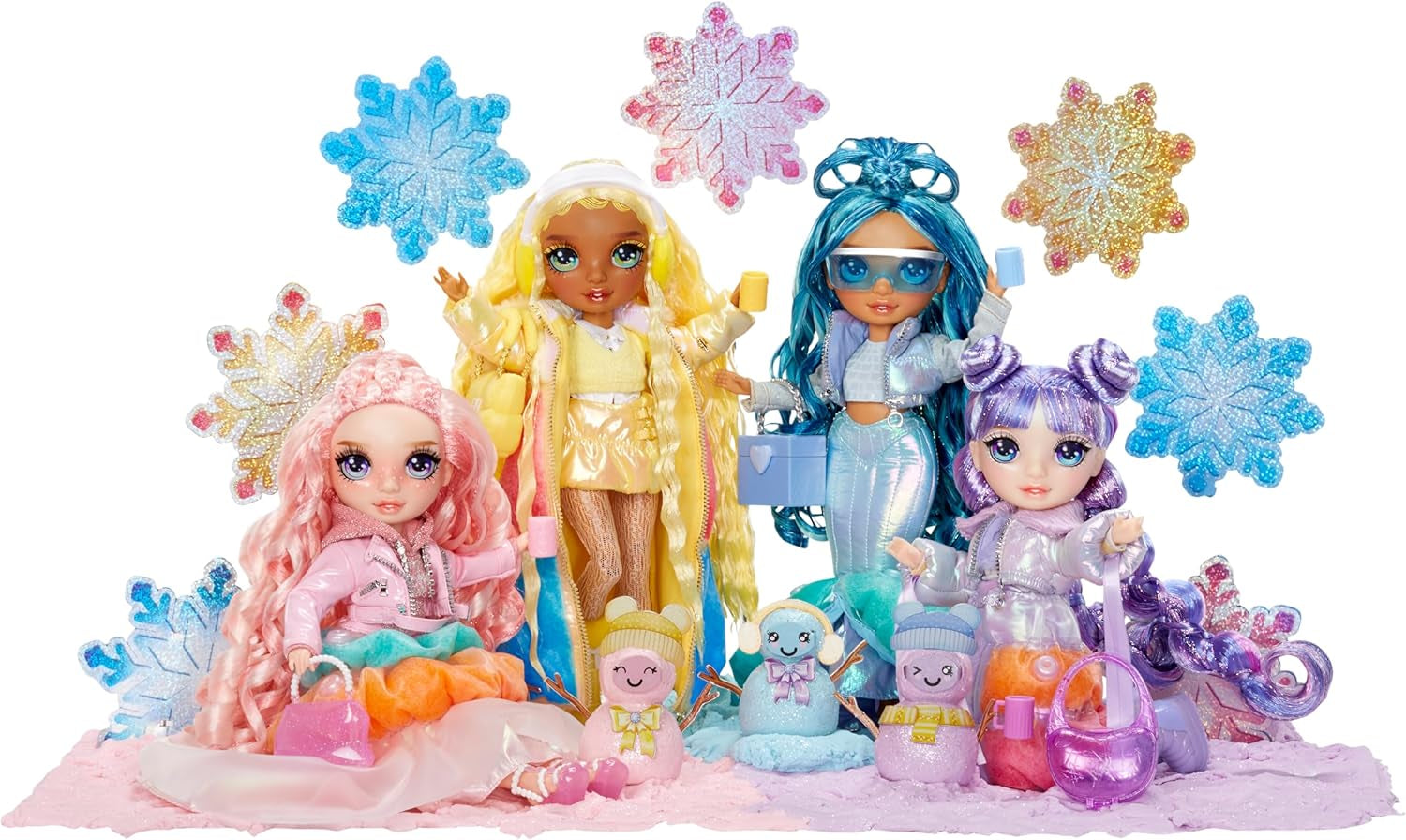Rainbow High Winter Wonderland - Sunny (Amarillo) - Muñeco de nieve inflable con agua mágica oculta de 28 cm con juego de muñeco de nieve, adecuado para niños y coleccionistas de 4 a 12 años