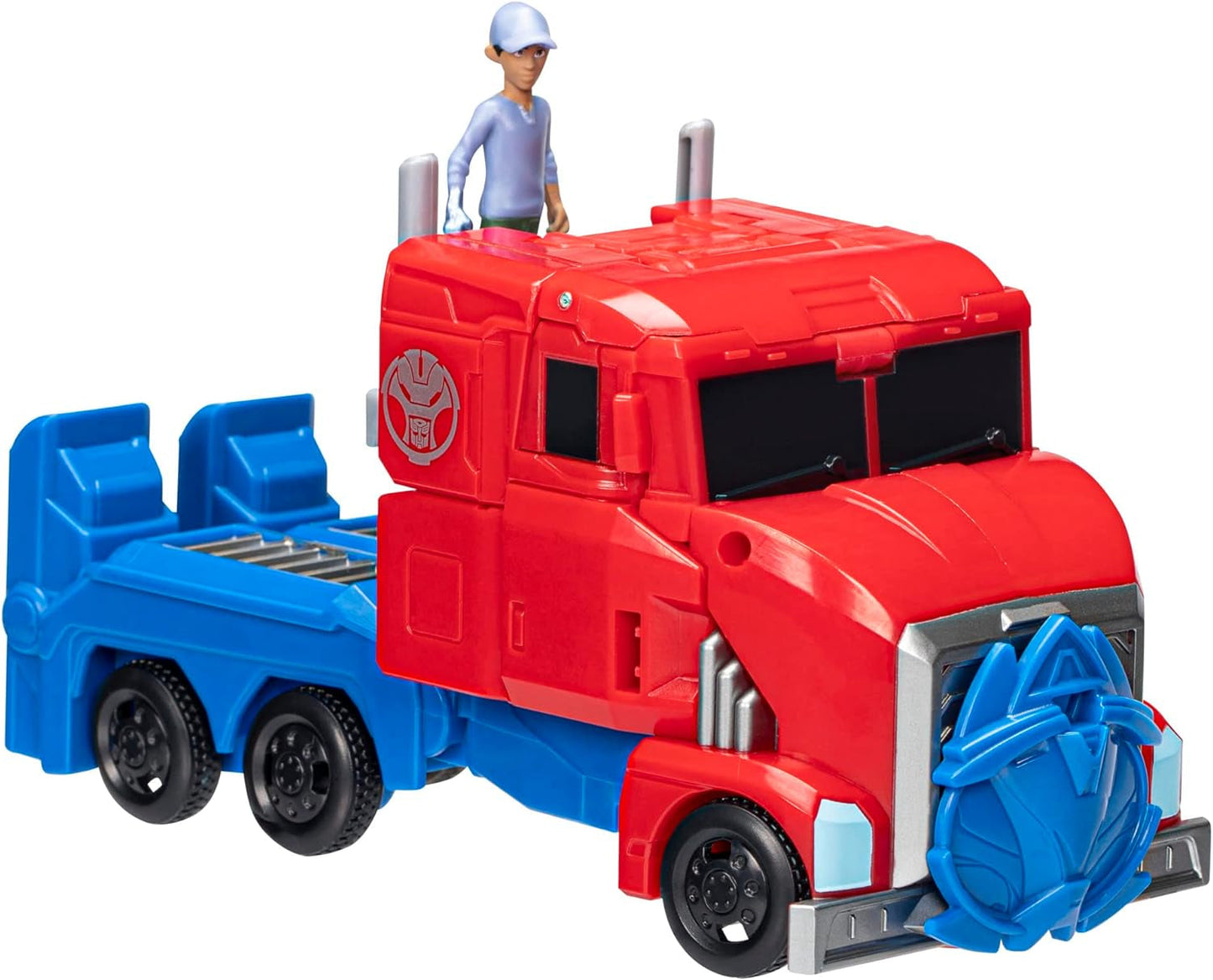 Figura Transformers Earthspark Spin Changer Optimus Prime (20cm) con figura de Robby Malto (5cm) de 6 Figuras de Acción Naty Shop