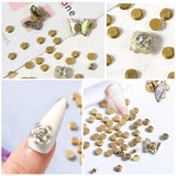 Charm giratorio para decoración de uñas, 20 piezas, abalorios giratorios para uñas, rodamientos giratorios para uñas, diseño de arte de uñas, manualidades, accesorios