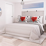 PETTI Artigiani Italiani - Edredón de invierno para cama de matrimonio, maxi, monocromático, doble cara, blanco, gris, 100% Made in Italy Edredones y edredones Naty Shop Gris Medida cama 140X200: [Edredón 240 X 260 Cm]