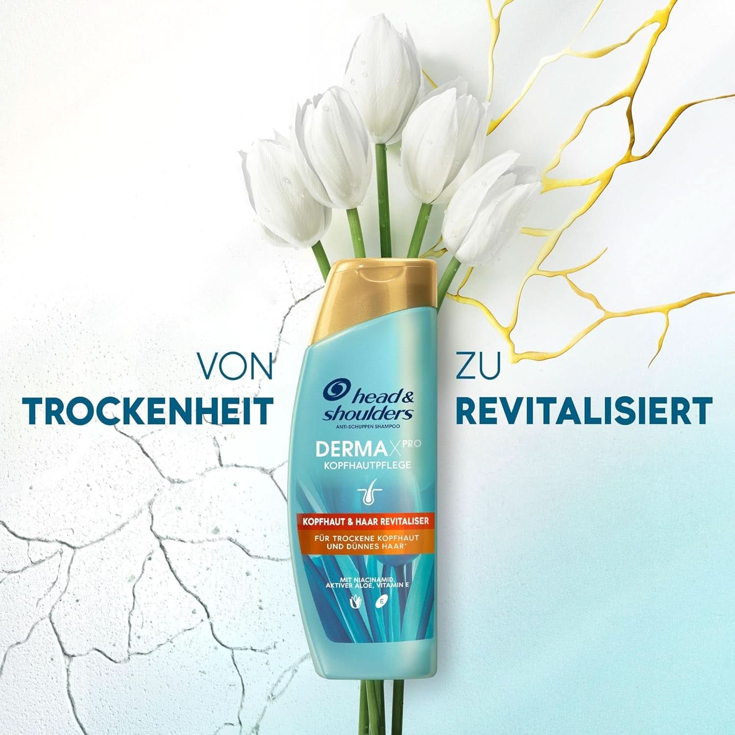 Derma X Champú Revitalizante, Cabeza y Hombros, 250 ml Ducha y Baño Naty Shop