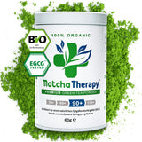 Terapia Matcha 30+ | Té Matcha orgánico en polvo | 60 gramos | Con un contenido comprobado de al menos 30 mg/g de catequina EGCG | Apoya el sistema inmunológico y los niveles de energía | Calidad Ceremonial | Té verde de Japón