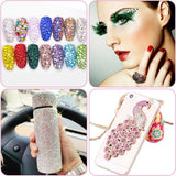 4600 Stück Strasssteine ​​​​Für Nägel, Nagel Glitzersteine ​​​​3 Verschiedene Stil Flache Nail Gems Nägel Steine ​​​​Klein Nagel Steinchen Mit Pinzette Und Strass Picker Dotting Pen para Nägel/Kleidung/Handwerk