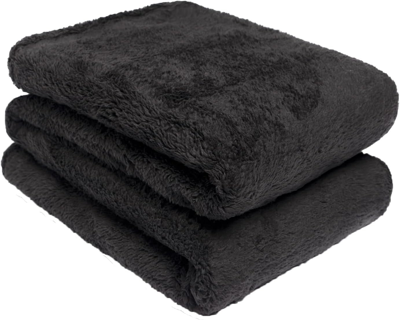 Brentford's Teddy - Manta polar para cama grande, felpa, muy suave, cálida, para sofá cama, color negro - 150 x 200 cm Camas y mantas Besuche den Brentfords-Store negro 150 x 200 cm