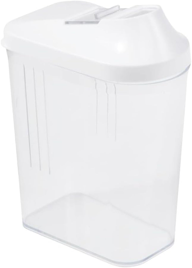 Caja vertedora keeeper para suministros secos, tapa dosificadora de ajuste continuo, plástico, 500 ml, 8 x 4,5 x 15 cm, Paola, blanco Cajas de almacenamiento de alimentos Naty Shop