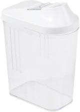 Caja vertedora keeeper para suministros secos, tapa dosificadora de ajuste continuo, plástico, 500 ml, 8 x 4,5 x 15 cm, Paola, blanco Cajas de almacenamiento de alimentos Naty Shop