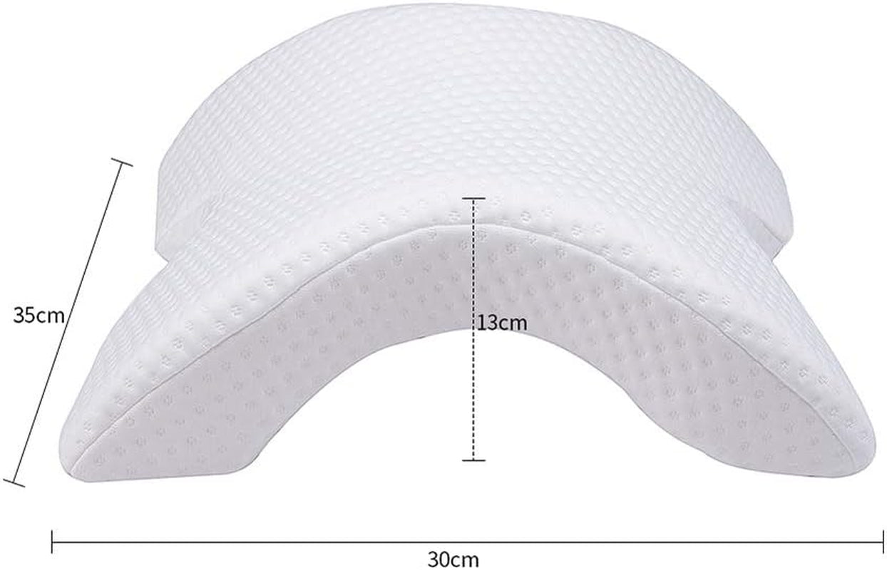 MINGZE Almohada de Espuma viscoelástica Multifuncional Almohada para el Cuello Espuma, Almohada para el Cuello en Forma de U con Lazo, Almohada para Dormir de Rebote Lento Almohada de presión de Rebote, Almohada Seda de Hielo