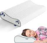 BedStory Almohada de Espuma viscoelástica, Almohada de Soporte para el Cuello Ajustable en Altura, Almohada ergonómica, Almohada para Dormir de Lado para Dormir boca arriba y boca abajo (60 x 36 x 12/10 cm)
