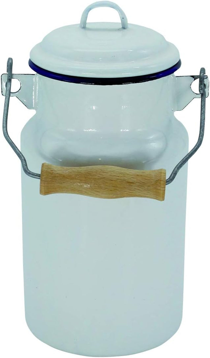 Lata de leche esmaltada Krüger "SYLT" con tapa