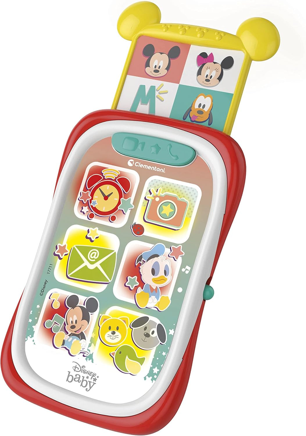 Clementoni 17711 Disney Baby Baby Mickey Smartphone, Móvil Infantil con Efectos de Luz y Sonido, Juguete Interactivo para Niños de 9 a 36 Meses, M, Multicolor Bebe Toys Naty Shop
