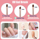 10 piezas Nail-Art-Pinsel, Nagel-Gel-Nagellack-Malpinsel, Zeichenstift, Nagel-Liner-Pinsel y Nagel-Dotting-Stift para Gel-Nagellack, bricolaje, manicura, salón de casa