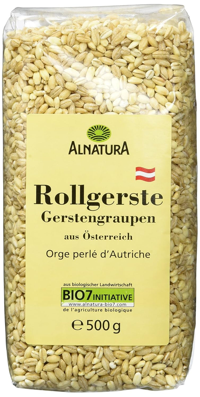 Cebada perlada orgánica, cebada perlada, 500g