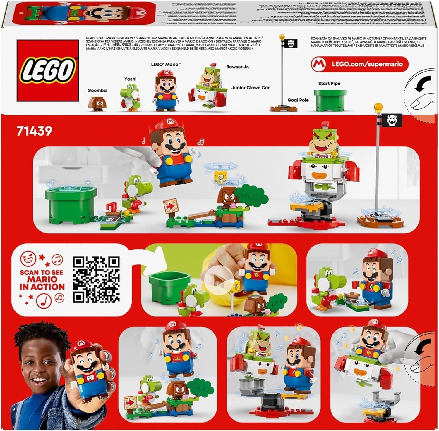 LEGO Super Mario Adventure con Mario interactivo, juego de carrito de payaso juvenil, Yoshi de juguete, regalo de Nintendo para niños, niñas y jugadores de 6 años en adelante 71439 Juegos de construcción Besuche den LEGO-Store